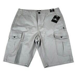 O'Neill Campbell Cargo Shorts Mens 32 (Fit 33") Grey FA3108105X Standard Fit New